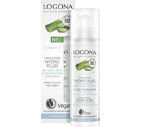 Suero hialurónico de LOGONA Naturkosmetik con aloe vera orgánico altamente concentrado y ácido hialurónico, Hydro Fluid hidrata intensamente el rostro, cuidado facial natural y vegano, 30 ml