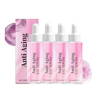 Suero hidratante para ojos con ácido hialurónico, bolsas de ojos, ojeras, reparación de ojos, antienvejecimiento, hidratante, iluminador para mujeres de día y noche (4 unidades)