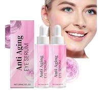 Suero hidratante para ojos con ácido hialurónico, bolsas de ojos, ojeras, reparación de ojos, antienvejecimiento, hidratante, iluminador para mujeres de día y noche (2 unidades)