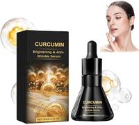 Suero Iluminador y Antiarrugas de Cúrcuma, Suero Facial Antiedad y Acné, Aceite Esencial para el Rostro, Hidratante para Todo Tipo de Piel