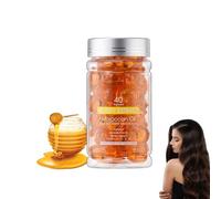 Suero multivitamínico para el cabello, cápsulas de serum, tratamiento capilar alisador y nutritivo, con aceite vitamínico para un cabello suave y saludable (40 cápsulas, miel)
