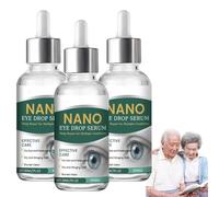 Suero Nano Eye Drops, Alivia La Fatiga Ocular, Hidratación Suave Y Eficaz, Gotas Para Los Ojos Antifatiga, Para La Oficina, El Estudio Y La Conducción (3pcs)