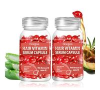 Suero para el tratamiento del cabello, cápsula de suero de vitamina para el cabello, enriquecido con argán marroquí y aceite de aguacate, rico en vitaminas A, C, E y Pro B5(60)