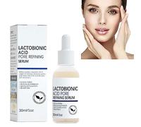 Suero refinador de poros, ácido lactobiónico, suero facial retráctil de poros, reductor de poros, reducción de poros, líneas finas, líquido Facial, esencia hidratante
