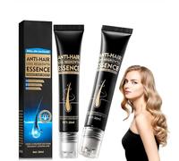 Suero regenerador anticaída 2 x 20 ml con rodillo para el cabello, fortalece las raíces del cabello, reduce la caída del cabello, promueve el crecimiento del cabello nuevo, para un cabello más denso