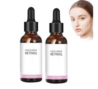 Suero rejuvenecedor de retinol, suero de retinol al 2,5% para rostro y cuello, suero facial, suero antienvejecimiento para blanquear la piel, para todo tipo de piel (2 piezas)
