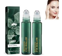 Suero Roller para Ojos con Esencia de Menta, Vitamina C y Péptidos - Suero Energizante para Ojeras e Inflamación, Líneas Finas, Suero para Arrugas, Para Tipos de Pieles (2pcs)