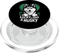 Suerte de Tener un Husky St Patricks Day PopSockets PopGrip para MagSafe