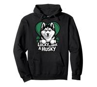 Suerte de Tener un Husky St Patricks Day Sudadera con Capucha