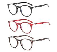 Suertree Anti Blue Light gafas de lectura 3 paquete ayuda visual gafas ópticas gafas de lectura para damas hombres JH252 2.0X