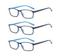 Suertree Anti Blue Light gafas de lectura 3 paquete ayuda visual gafas ópticas gafas de lectura para damas hombres 1.5X
