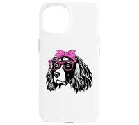 süße English Springer Spaniel Bandana Brille Carcasa para iPhone 15
