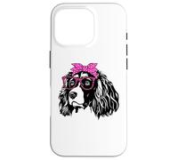 süße English Springer Spaniel Bandana Brille Carcasa para iPhone 16 Pro