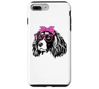 süße English Springer Spaniel Bandana Brille Carcasa para iPhone 7 Plus/8 Plus