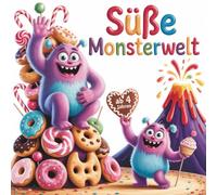 Süße Monsterwelt: 50 lustige Ausmalbilder für Kinder ab 4 Jahren - niedliche Monster mit Donuts, Kuchen und jeder Menge Spaß