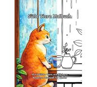 Süße Tiere Malbuch: 40 niedliche Tiere mit Büchern - Kreativer Malspaß für Kinder