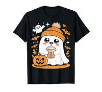 Süßer Geist Kaffee Mütze Dibujos animados Halloween Gruselige Geister Camiseta