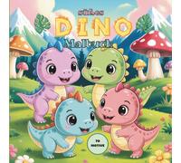 süßes Dinobaby Ausmalbuch - Kawai Dinos: Das perfekte Geschenk für kleine und große Dino Fans. 70 süsse Motive - für Stressabbau, Kreativität und ... kleinen bunten Dinos auf der anderen Seite.