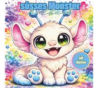 süßes Monster Ausmalbuch: Das perfekte Geschenk für kleine und große Monster Fans. 60 süsse Motive - für Stressabbau, Kreativität und Entspannung. Detailreiche Motive mit kleinen Monstern.