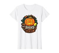 Süsses Oder Saures Calabaza Bruja Dulce Halloween Otoño Otoño Camiseta gráfica económica, Mujer, Blanco, S