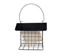 Suet Bird Feeder - Reusable Feeding Cage, Squirrel Resistant Wildlife Snack Holder, Metal Hanging Basket, Garden Bird Treat Rack | Backyard Food Station Feathered Visitor Container Durable Outdoor