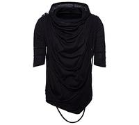 Suéter Capucha Hombres Verano Color Sólido Media Manga Camisa Hombres Moda Personalidad Novedad Diseño Tops Hombres Casual Cómodo Hombres Sudadera Capucha