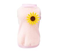 Suéter clásico de girasol para mascotas, perro, cachorro, ropa cálida, suéter de invierno, perchas para ropa para mascotas para armario (rosa, S)