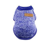 Suéter clásico para perros y cachorros, ropa cálida para invierno, perchas para ropa para mascotas (azul, XL)