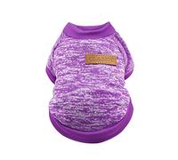 Suéter clásico para perros y cachorros, ropa cálida para invierno, perchas para ropa para mascotas (morado, XXL)