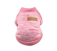 Suéter clásico para perros y cachorros, ropa cálida para invierno, perchas para ropa para mascotas (rosa, XS)