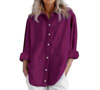 Suéter con camisa falsa para mujer, camisas de lino de manga larga, blusas casuales, holgadas, holgadas, oro rosa, 5XL