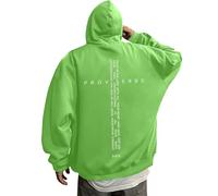 Suéter con capucha para hombre, sudaderas con capucha retro con diseño gráfico para hombre, ropa inspiradora, ropa casual, perfecta para creyentes, verde, L