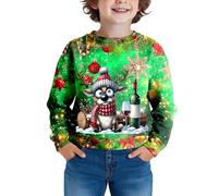 Suéter de bebé de Navidad genérico para niño, cómodo y elegante, ideal para el diario y para las aventuras al aire libre. (Green,4-5 años)