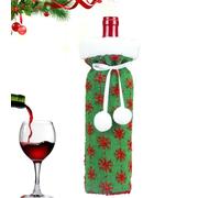 Suéter De Botella De Vino,Bolsas De Vino De Navidad | Bolsa de Botella de Vino Tejida con Copos de Nieve,Ropa navideña para Botellas de Vino con Cuello, Centro de Mesa para Restaurante en casa