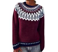 Suéter de calabaza para mujer y otoño bajo suéter de cuello alto para mujer térmica, Vino, 5X-Large
