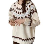 Suéter de cuello alto para mujer, color gris, beige, 4X-Large