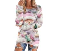 Suéter de forro polar cálido para mujer, blusa para interiores y exteriores, entrenamiento, abrigo térmico, regalos de Navidad, rosa, S
