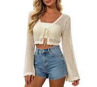 SuéTer De Ganchillo para Mujer Casule, CáRdigan De Verano para Mujer Largo, CáRdigans Verano Vestido Pareo Playa Ligero Y Holgado Ideal El CáRdigan Largo Jersey Ganchillo