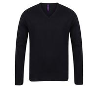 Suéter De Hombre Con Escote En V De Mezcla De Algodón Hasta 4XL Henbury