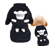 Suéter de invierno para perros,Suéter de cuello alto para perros | Ropa cálida para mascotas para clima frío con muñeco de oso,El estilo encantador espesa la ropa caliente del animal doméstico que hac
