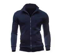 Suéter de manga larga con cremallera completa para hombre, color sólido, sudadera para entrenamiento, correr, atletismo, chaqueta ligera con bolsillos, para otoño e invierno, abrigos cálidos para el