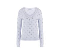 Suéter de manga larga con cuello en V para mujer Guess Rosie 4G S