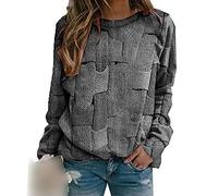 SuéTer De Manga Larga con Cuello Redondo Y Costura Estampada De OtoñO para Mujer