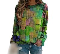 SuéTer De Manga Larga con Cuello Redondo Y Costura Estampada De OtoñO para Mujer