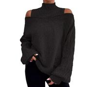 Suéter de mujer elegante de invierno, cuello alto/cuello redondo, tallas grandes, camiseta básica suave, suéteres Sweater con ajuste elegante para el hogar Jersey cómodo Bluse Curvy en oferta,