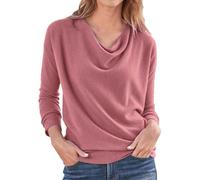 Suéter de mujer elegante de invierno de cuello alto/cuello redondo tallas grandes suéteres básicos suaves camisetas con ajuste Sweater elegantes de casa jersey curvy camisetas cómodas otoño invierno,