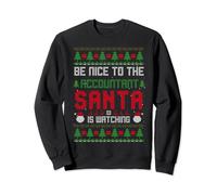 Suéter de Navidad Be Nice To Accountant Santa is Watching Sudadera
