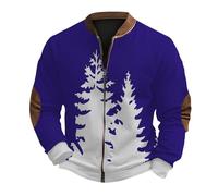 Suéter de Navidad de ajuste holgado, ropa acogedora para hombre, casual, a la moda, holgada y moderna, con estampado 3D, sudadera con capucha para vacaciones al aire libre, 333, Navidad 222, azul, XL
