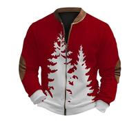 Suéter de Navidad de ajuste holgado, ropa acogedora para hombre, casual, a la moda, holgada y moderna, con estampado 3D, sudadera con capucha para vacaciones al aire libre, 333, Navidad 222, rosso, XL