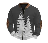Suéter de Navidad de ajuste holgado, ropa acogedora para hombre, casual, a la moda, holgada y moderna, con estampado 3D, sudadera con capucha para vacaciones al aire libre, 333, Navidad 222, gris, XL